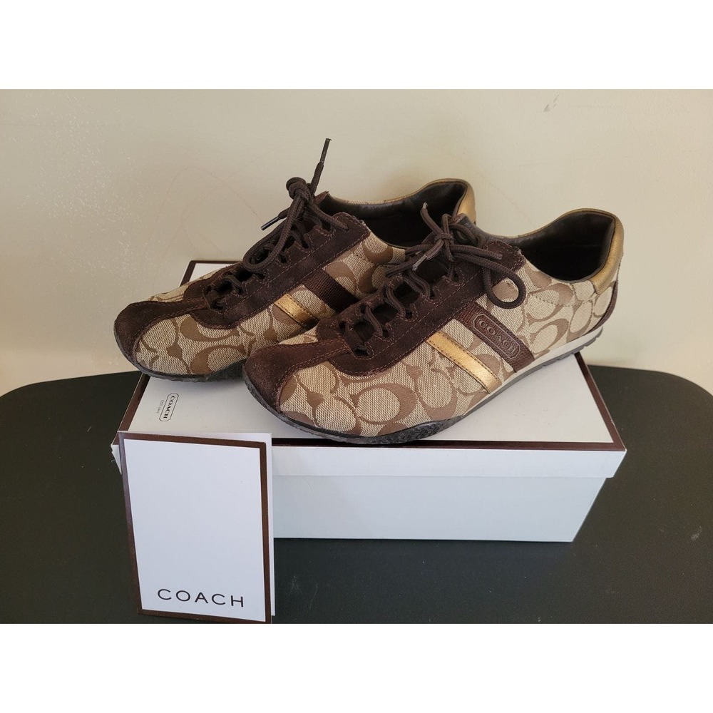Coach signature canvas shoes size 9 - Picture 3 of 12